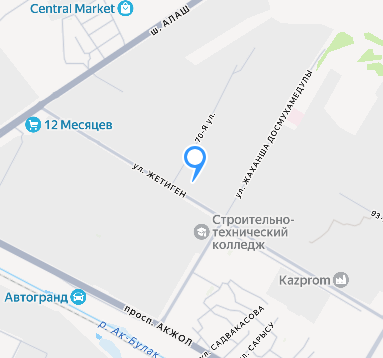 Жетіген көшесі жағынан кіру